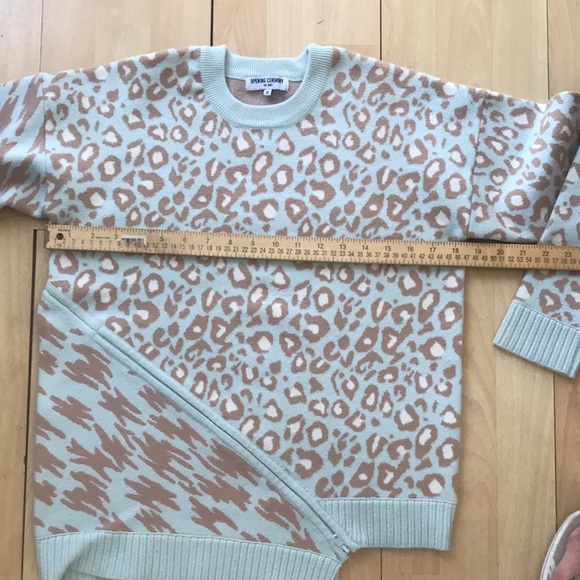 Opening Ceremony Glacier Blue Animal Zip Sweater - Picture 11 of 12